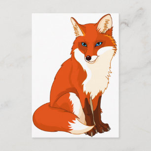 Cute Fox Sitting Invitations