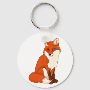 Cute Fox Sitting Keychain
