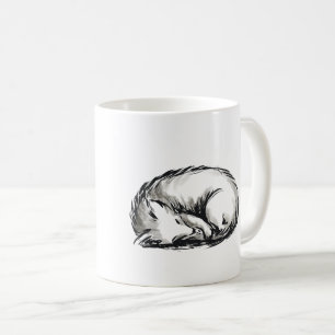 Cute fox sketch with name coffee mug