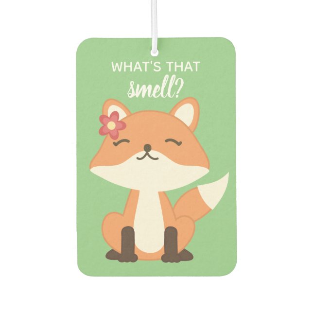 Cute Fox Sniffing the Air Car Air Freshener (Front)