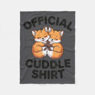 Cute Fox Snuggle Couple This Is My Cuddle  Fleece Blanket