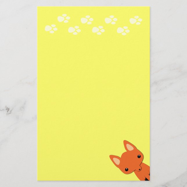 Cute fox stationary stationery (Front)
