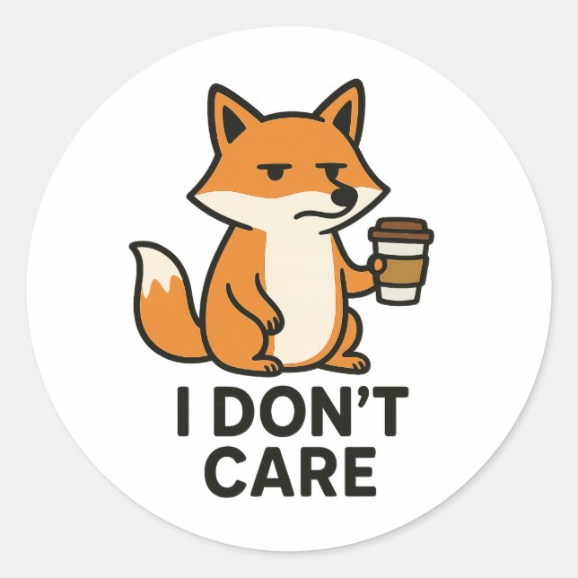 Cute Fox Sticker – Cozy Animal Illustration (Front)