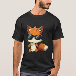 Cute Fox Wear Sunglasses Funny Halloween Christmas T-Shirt