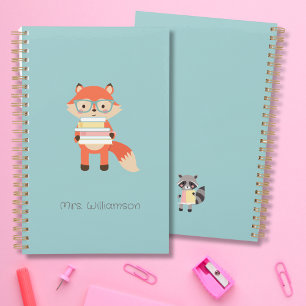 Cute fox with books Planner