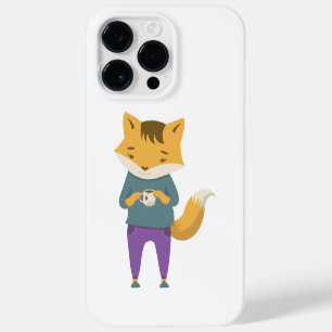 Cute fox with cup of tea Case-Mate iPhone 14 pro max case