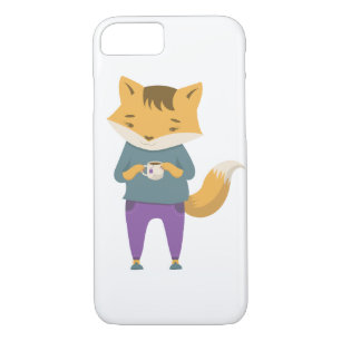 Cute fox with cup of tea iPhone 8/7 case
