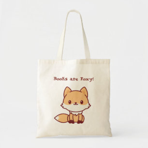 Cute Fox with Custom Text Tote Bag