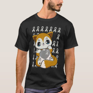 Cute Fox With Ribbon For Dyslexia Awareness T-Shirt