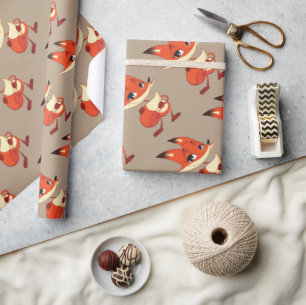 Cute Fox Wrapping Paper