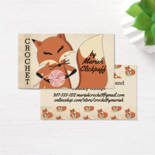 Cute fox yarn knitting crochet homespun