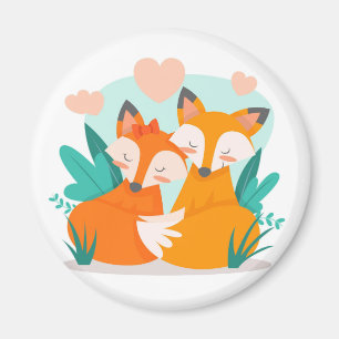 Cute Foxes Magnet