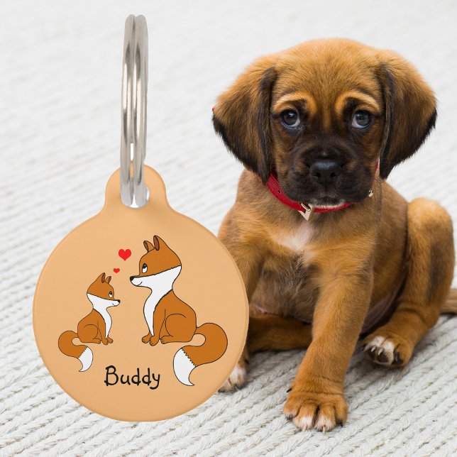 Cute foxes  pet tag (Creator Uploaded)