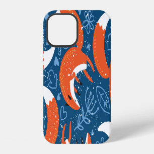 Cute Foxes: Vintage Animal Pattern iPhone 12 Case