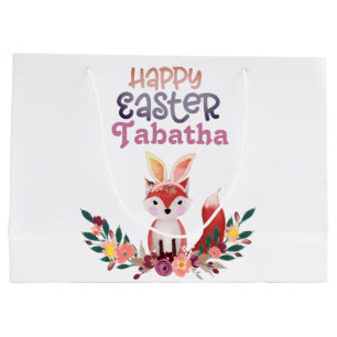 Cute Foxy Easter Bunny Large Gift Bag