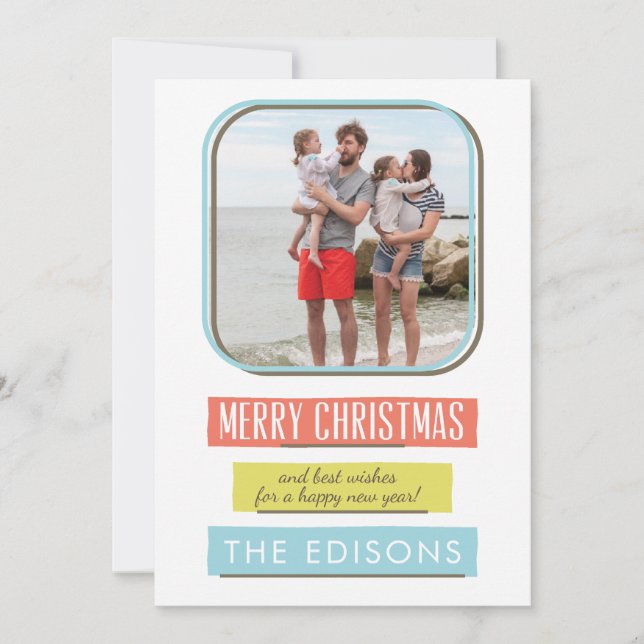Cute Frame Holiday Photo Card (Front)