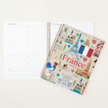 Cute France Icons Planner<br><div class="desc">This design features cute icons related to France.</div>