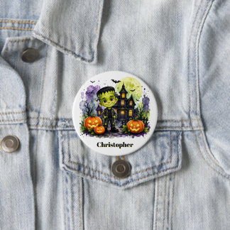 Cute Frankenstein Boy Halloween Birthday Party 7.5 Cm Round Badge