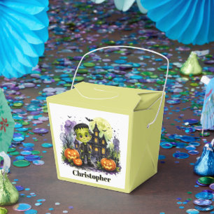 Cute Frankenstein Boy Halloween Birthday Party Favour Box