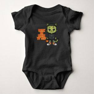 Cute Frankenstein Cat Monster – Kawaii Spooky Hall Baby Bodysuit