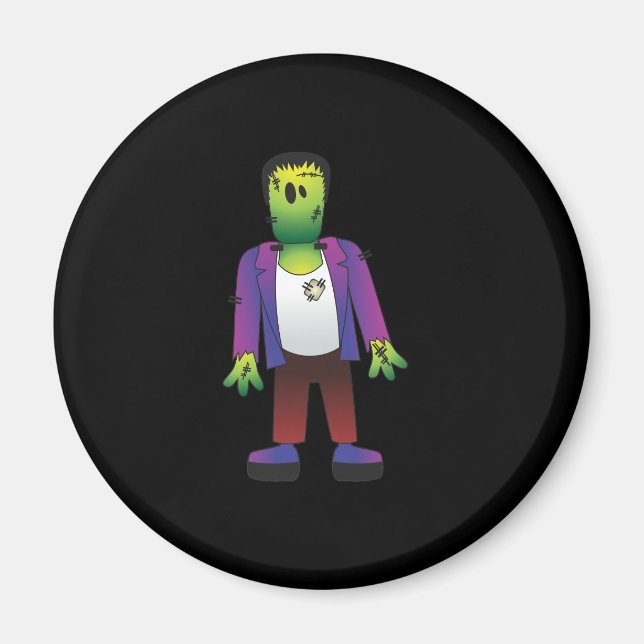 Cute Frankenstein Halloween Magnet (Front)