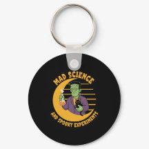 Cute Frankenstein Mad Science Keychain
