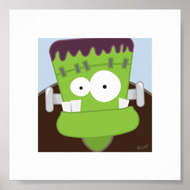 Cute Frankenstein Monster | 6 x 6 Print (Front)
