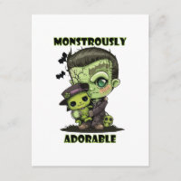 Cute Frankenstein Monster with plushie
