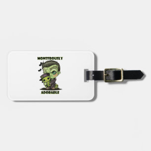  Cute Frankenstein Monster with plushie Luggage Tag