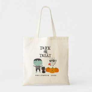 Cute Frankenstein trick or treat halloween  Tote Bag