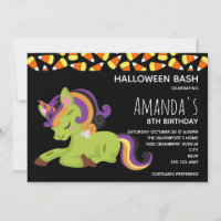 Cute Frankenstein Unicorn Halloween Birthday