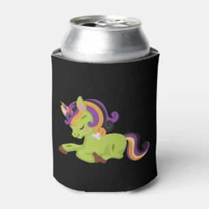 Cute Frankenstein Unicorn Halloween Can Cooler