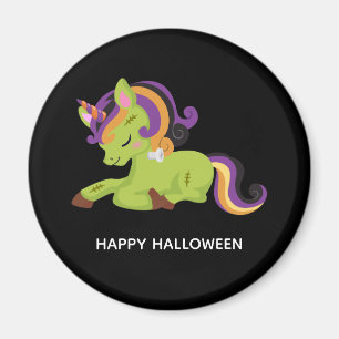 Cute Frankenstein Unicorn Happy Halloween Magnet