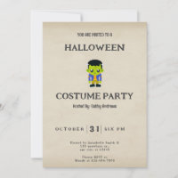 Cute Frankenstein's Monster Vintage Halloween