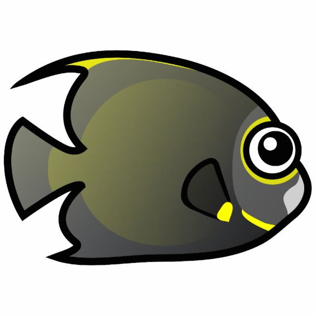 Cute French Angelfish Photo Sculpture Decoration (Front)