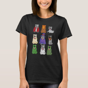 Cute French Buldlog Happy Halloween Pug Dogs T-Shirt