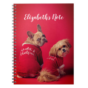 Cute French Bulldog And Shih Tzu Personalised Notebook