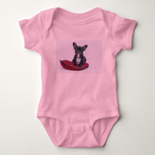 Cute French Bulldog Baby Bodysuit – Adorable Dog L