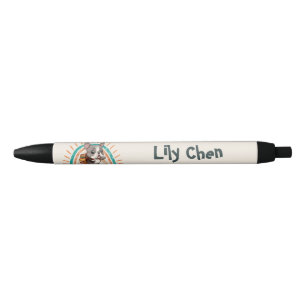 Cute French Bulldog Back to School Rainbow Black Ink Pen