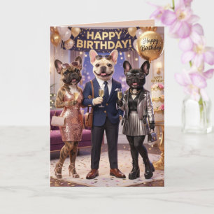 Cute French Bulldog Birthday Card