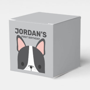 Cute French Bulldog Birthday Favour Box