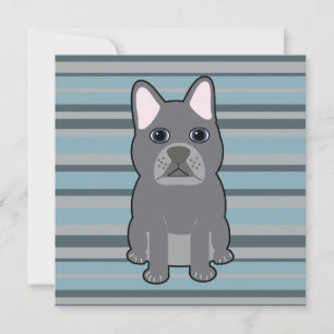 Cute French Bulldog Blue Striped