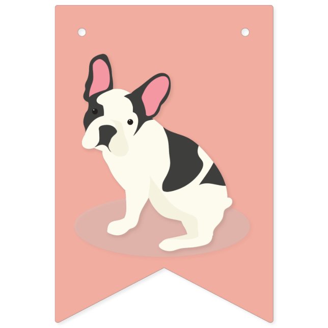 Cute French Bulldog. Bunting (First Flag)