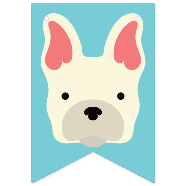 Cute French Bulldog. Bunting (First Flag)