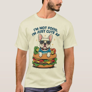 Cute French Bulldog Burger Cartoon Funny Dog T-Shirt