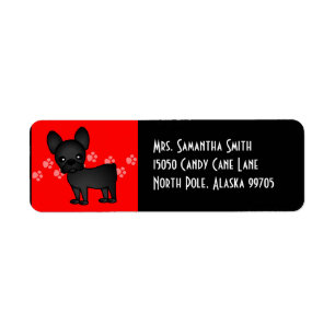 Cute French Bulldog Cartoon Black