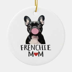 Cute French bulldog Ceramic Tree Decoration