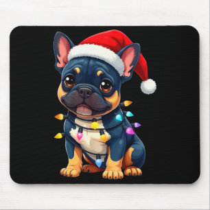Cute French Bulldog Christmas Santa Pet Dog Lover Mouse Mat