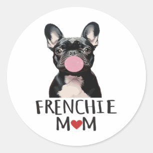 Cute French bulldog Classic Round Sticker