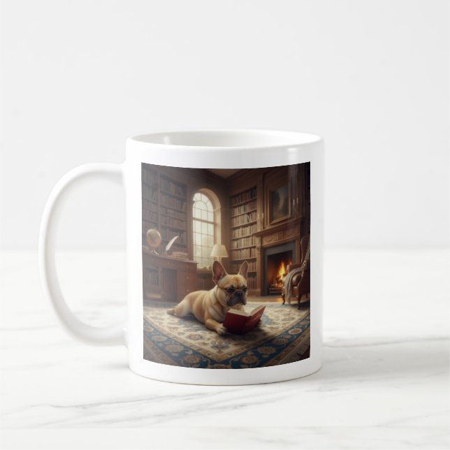 Cute French Bulldog Coffee Mug (Left)